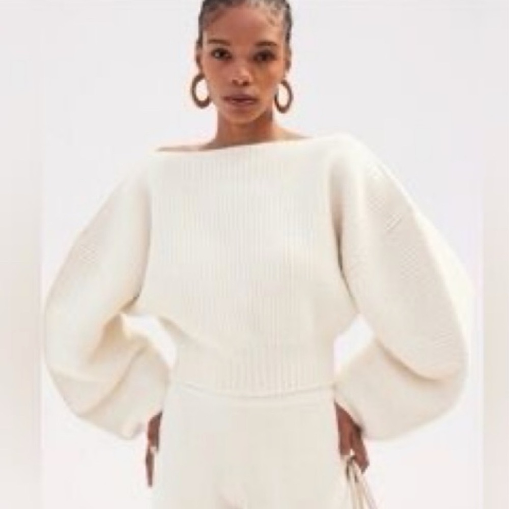 CULT GAIA WOMENS  ELLA KNIT TOP OFF WHITE